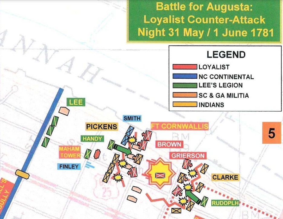 2n battle of augusta loyalist counterattack map 5 – Revolutionary War ...