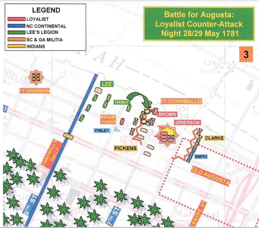 2nd siege of augusta loyalist counterattack map 3 – Revolutionary War ...